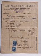 Italy Italia Fattura Invoice CAPPELLETTI SEVERINO Genova - Cornigliano Mobili 1931 - Italia
