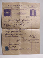 Italy Italia Fattura Invoice VINCENZA VIOLO Fabbrica Di Mobili Roma Piazza Vittorio Emanuele 1935 - Italia