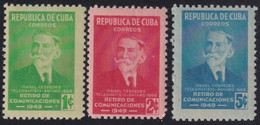 1949-274 CUBA REPUBLICA 1949 MNH RETIRO DE COMUNICACIONES ISMAEL CESPEDES. - Nuevos