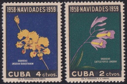 1958-461 CUBA REPUBLICA 1958 MNH CHRISTMAS NAVIDAD FLORES ORQUIDEAS ORCHILD FLOWER. - Neufs