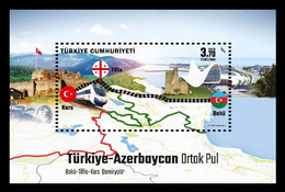 Turkey 2017 MiNr. 4379 (Bl.171) Baku-Tbilisi-Kars Railway (joint Issue Turkey-Azerbaijan) MNH ** - Ungebraucht