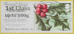 GB 2014 Winter Greenery 1st Type 3 Issuing Office 436801 Used [32/8/ND] - Post & Go (automatenmarken)