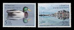 Turkey 2022 MiNr. 4686/87 Reflections. Fauna. Birds. Mallard Duck. View Along Bosphorus. Ships MNH ** - Unused Stamps