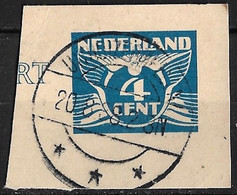 1938 Langebalkstempel UITHUIZERMEDEN Op Cijfertype 4 Cent Blauw Uit Briefkaart - Poststempels/ Marcofilie