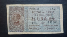 ITALIA VENEZIA TRIDENTINA VITTORIO EM. III 1 LIRA 1914 GIU.DELL ARA -RIGHETTI CAT. CARTAMONETA ITALIANA OI 2 RARITA R3 - Italië – 1 Lira