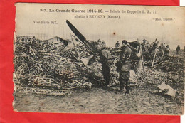 MILITARIA GUERRE 14-18 WW1 Débris Du Zeppelin L.Z.77 Abattu à Revigny - Guerra 1914-18