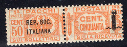 Repubblica Sociale (1944) - Pacchi Postali, 50 Cent. ** - Postal Parcels