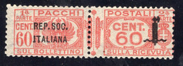 Repubblica Sociale (1944) - Pacchi Postali, 60 Cent. ** - Pacchi Postali