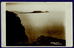 Ref 1550 - Early Real Photo Postcard - Worms Head Rhossilly - Glamorgan Wales - Glamorgan