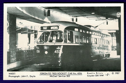 Ref 1551 -  Reproduction Postcard - Toronto Tram Car No 4536 Red Rocket (McCaul) - Canada - Toronto