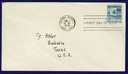 Ref 1551 -  1949 - USA Canal Zone - FDC Cover Balboa Heights 3c To Bellaire Texas - Kanalzone
