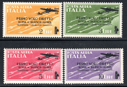 881.ITALY,1934 ROME-BUENOS AIRES FLIGHT #52-55 MNH - Luftpost