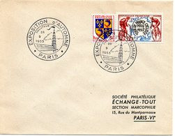 PARIS 1953  = CACHET  Illustré ' EXPOSITION D' AUTOMNE ' - Matasellos Conmemorativos
