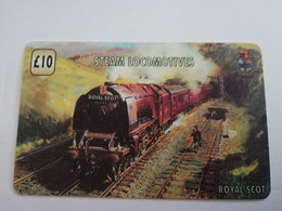 GREAT BRITAIN  /UNITEL /STEAM LOCOMOTIVES / ROYAL SCOT    /  10 POUND  PREPAID      ** 10045** - Andere & Zonder Classificatie