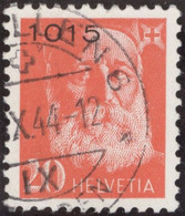 Schweiz Portofreiheit Zu#16Ay Gr#1015 Gestempelt 1944-10-?? Glattes Kreidepapier (Kantonsspital St. Gallen) - Franchigia