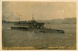 MAURICE CALLOT * Carte Photo Sous Marin * En Rade De Toulon - Onderzeeboten