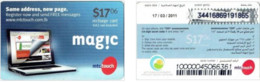 Recharge GSM - Liban - MTC Touch - Magic - Computer $17,06, Exp. 22/09/2011, 1 Sans Pied - Libanon