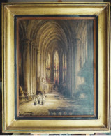 RENE GEVERS 1869-1944 Interieur D'eglise Repertorie Art Price -akoun - Huiles
