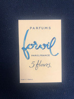 Mode * Carte Parfumée Ancienne Illustrée * Parfum FORVIL 5 FLEURS Paris France - Mode