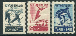 FINLAND 1938 Skiing World Championships MNH / **.  Michel 208-10 - Unused Stamps