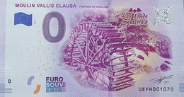 BILLETE 0 Euro Souvenir 0 € FRANCIA: UEFH 2018-2 MOULIN VALLIS CLAUSA - FONTAINE DE VAUCLUSE - Non Classificati