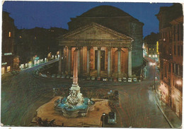 AB5465 Roma - Pantheon - Notturno Notte Nuit Night Nacht Noche - Auto Cars Voitures / Viaggiata 1971 - Panteón