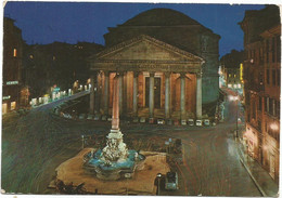 AB5465 Roma - Pantheon - Notturno Notte Nuit Night Nacht Noche - Auto Cars Voitures / Viaggiata 1971 - Pantheon