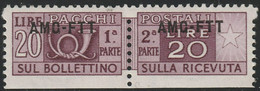 Pacchi Postali 20 L. Sass 19 VAR MNH** - Paquetes Postales/consigna