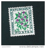 N° 98 Timbre Taxe  Pervenche 20c 1964 1971  France Oblitéré - 1960-.... Gebraucht