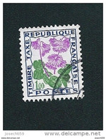 N° 102  Timbre Taxe  Soldanelle Des Alpes 1f 1964 1971 France Oblitéré - 1960-.... Gebraucht