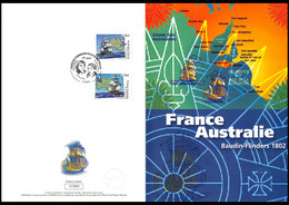 Encart CEF - Emission Commune Avec L'Australie - 4/4/2002 Paris - Documentos Del Correo