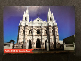 Postcard Santa Ana Church 2015 ( Stamp Map) - El Salvador