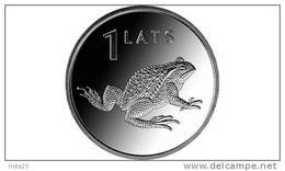 Latvia Animal Coin - Toad - Amphibian 1 Lats  2010 Y UNC - Lettland