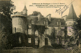 Kermorvan , Près Le Conquet * Château Comtesse Kergariou* 2 Cachets Militaire 87ème Régiment Térritorial Brest Dépôts 19 - Le Conquet