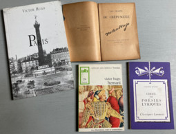 Victor Hugo : 4 Livres (Paris-Les Chants Du Crépuscule-Choix De Poésies Lyriques-Hernani) / 2 N° Du Magazine Littéraire - Lots De Plusieurs Livres