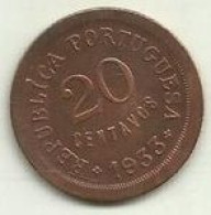 20 Centavos 1933 Guiné Bissau (6) - Guinea-Bissau