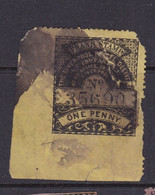 GB Parcel 'Frank Stamp'  Liverpool   One Penny Black Poor Condition - Fiscale Zegels