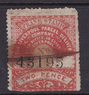 GB Parcel 'Frank Stamp'  Liverpool   2d Red - Fiscale Zegels