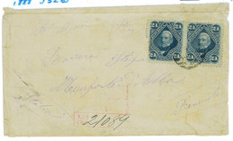 P0253 - ARGENTINA - POSTAL HISTORY - Jalil # 52 Pair - REGISTERED COVER  To ITALY  1888 - Lettres & Documents