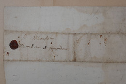 &2 FRANCE  LETTRE TRES RARE AUTHENTIQUE ARCHIVE FAMILLE  POMPADOUR  1773 A MONSIEUR DE POMPADOUR+++CACHETS CIRE ARMORIEE - Otros & Sin Clasificación