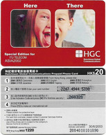 Hong Kong - Here There, Special Edit. Asia 2002 ITU Telecom, 2002, Remote Mem. 20Units, Used - Hong Kong