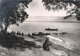 CPSM Messery Les Bords Du Lac La Plage Et La Côte Suisse - Messery