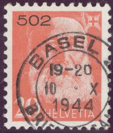 Schweiz Portofreiheit Zu#16Ay Glattes Kreidepapier Gestempelt 20 Rp. Gr#502 Bürgerspital Basel 1944-10-10 ~2400Stk. - Franchigia