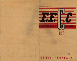 F.F.C.C. Fédération Française Des Ciné Clubs 1950 * Carte De Membre Fédérale * Cinéma Nantes 44 Mr BADAU - Andere & Zonder Classificatie