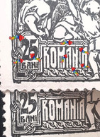 Errors Romania 1921, Social Assistance Printed With Multiple Errors,. 3 Stamps UNUSED - Varietà & Curiosità