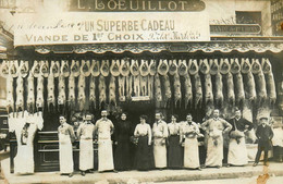 Paris 17ème * Carte Photo * Devanture De La Boucherie LOEUILLOT 23 Rue Des Moines * Boucher Commerce Magasin - Paris (17)