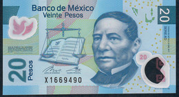 MEXICO P122o 20 PESOS  16.1.2017 Serie AD #X166... AU - Mexique