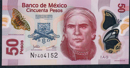 MEXICO P123Al 50 PESOS  10.6.2019 Serie AG #N740... UNC. - Mexiko