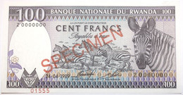 Rwanda - 100 Francs - 1989 - PICK 19s - NEUF - Rwanda