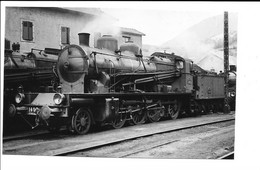Carte Photo 9x14cm.  - Photographie R. Perret - Locomotive, Train - PLM - Gare De Bellegarde-sur-Valserine (Ain). - Bellegarde-sur-Valserine